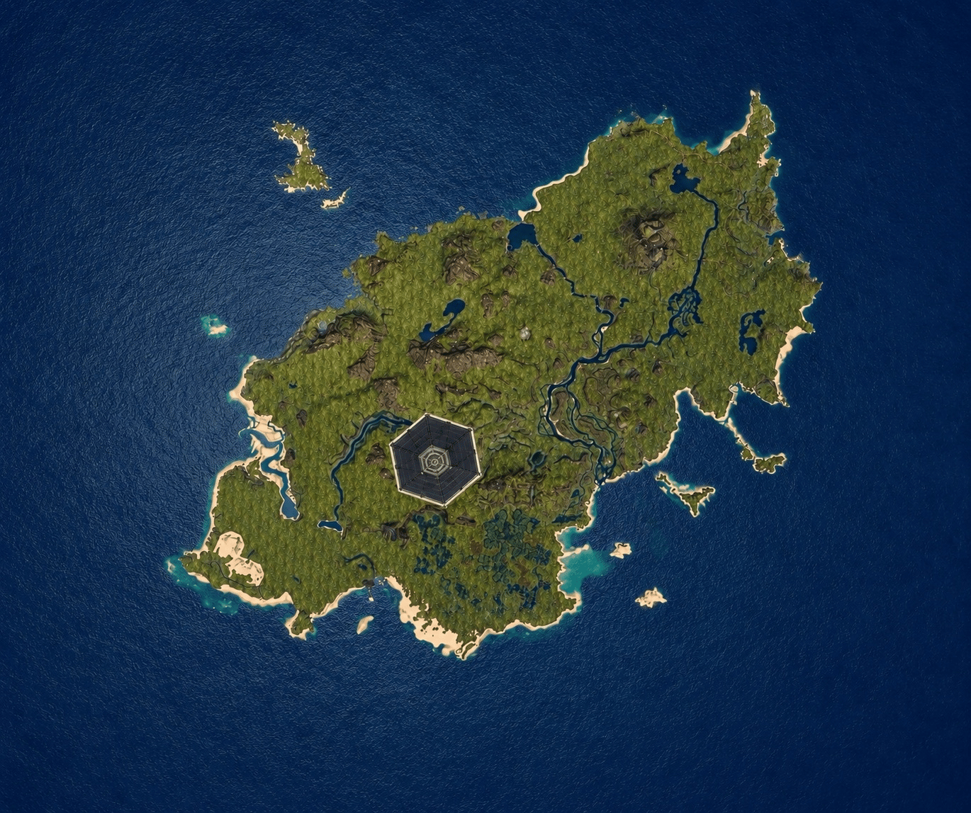 Gateway top-down satellite view